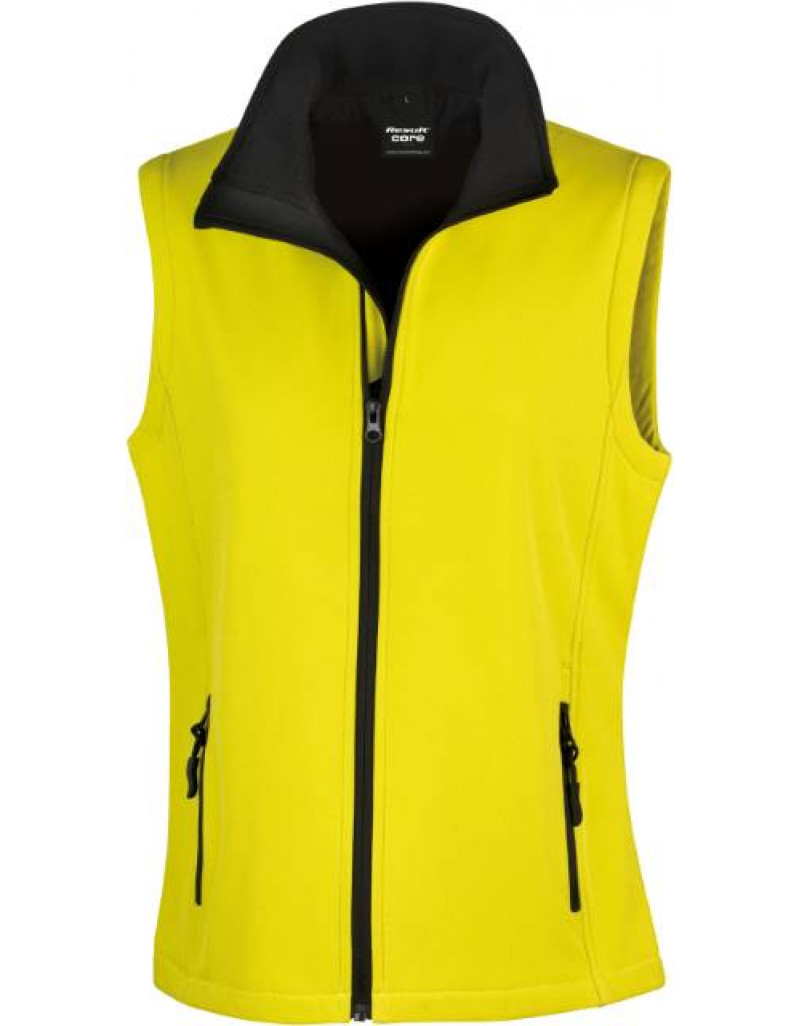 Vestă softshell cu 2 straturi pentru femei, imprimabilă